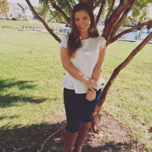 Scalloped Peplum Top